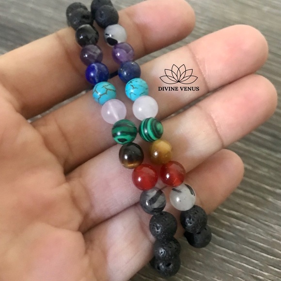 Chakra Healing Bracelet - Handmade Natural Stones - Picture 5 of 8